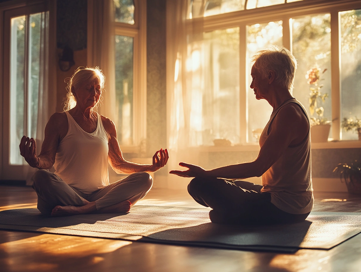 Індивідуальне заняття йогою для пенсіонера